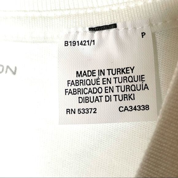 -French Connection Flocked Happy Boy Fit Tee NWT XS - Picture 9 of 11